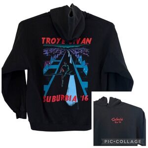Troye Sivan Suburbia Tour 16 Black Graphic Hoodie Mens XL Concert Merch 2016